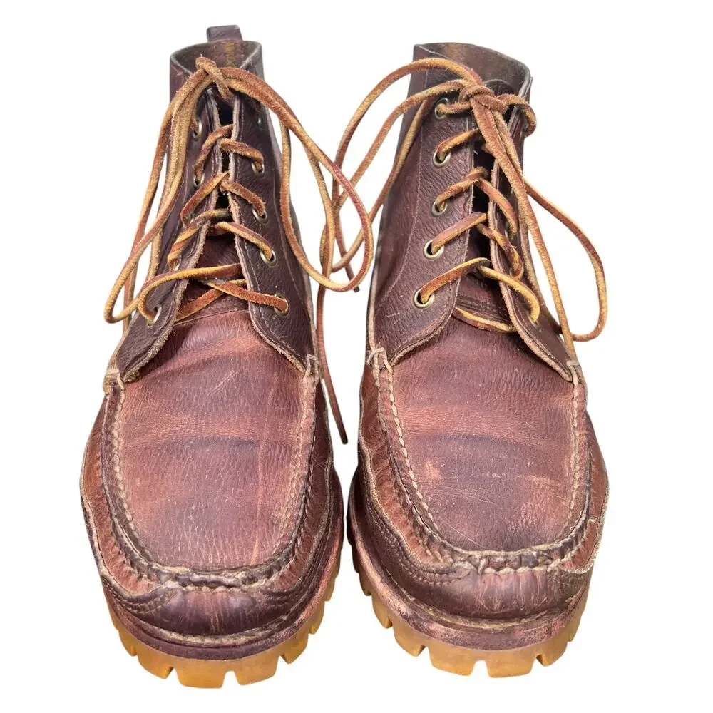 Eastland Kennebunk Brown Leather Heritage Vibram Sole Chukka Boots Size 8.5 D